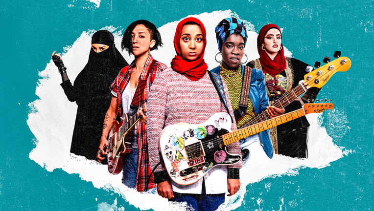 Momtaz (Lucie Shorthouse), Saira (Sarah Kameela Impey), Amina (Anjana Vasan), Bisma (Faith Omole) und Ayesha (Juliette Motamed.
ZDF/ NBCU/ [M] Feedmee