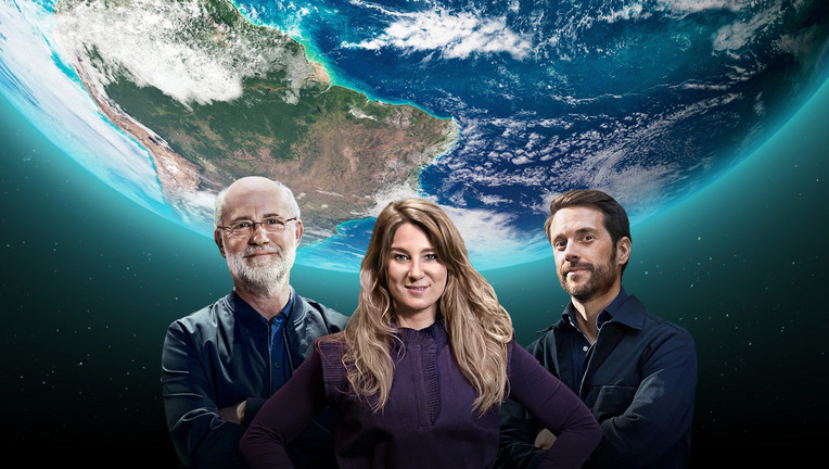 Von links: Harald Lesch, Jasmina Neudecker, Mirko Drotschmann
ZDF/Markus Reuter ; getty / [M] Serviceplan