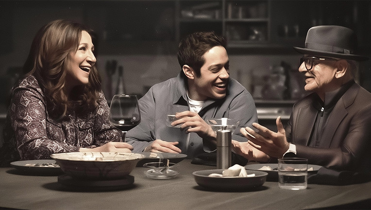 Amy (Edie Falco), Pete (Pete Davidson) und Joe (Joe Pesci)
ZDF/ Peakock/ M Feedmee