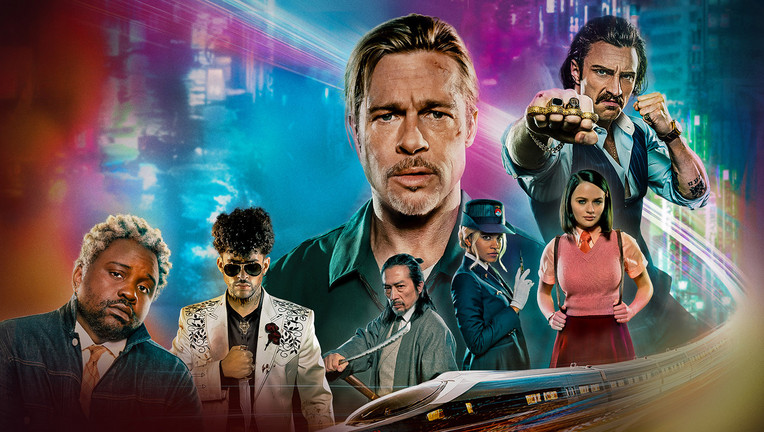 Ein Zug, und viele schräge Fahrgäste: Von links nach rechts: Lemon (Brian Tyree Henry), der Wolf (Benito A Martínez Ocasio), der Älteste (Hiroyuki Sanada), Ladybug (Brad Pitt), die Wespe (Zazie Beetz), der Prinz (Joey King) und Tangerine (Aaron Taylor-Johnson).
ZDF/ Scott Garfield