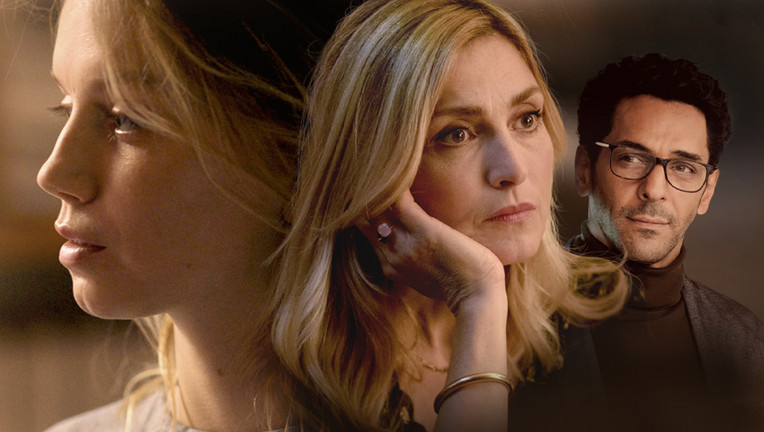 von links : Anya (Eden Ducourant), Hélène (Julie Gayet), Vincent (Tomer Sisley) // ZDF/Denis Manin/Julien Cauvin/TF1/Quad Drama