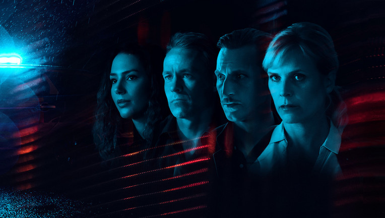 v.l.: Kim Nowak (Amy Mußul), Jan Maybach (Marco Girnth), Moritz Brenner (Johannes Hendrik Langer) und Ina Zimmermann (Melanie Marschke).
ZDF/Uwe Frauendorf /[M] Irek Herok