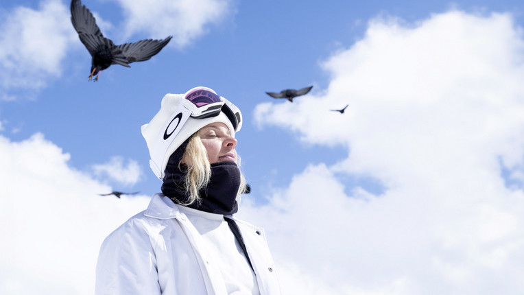 Für Silvia Mittermüller bedeutet Snowboarden "Freiheit".
ZDF/Gerald von Foris