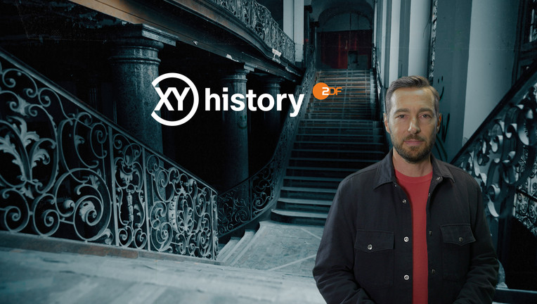 BU: "XY history" mit Presenter Sven Voss.

Copyright: ZDF/[F] Marcus von Kleist/[M] ZDF Grafik