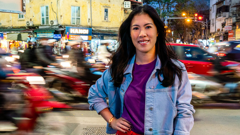 Der Verkehr in Hanoi ist ein Phänomen: Chaotisch und flüssig gleichzeitig. Er erinnert ein bisschen an einen Insektenschwarm.
ZDF/Maike Simon