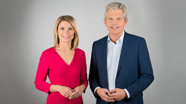 <br>Yve Fehring und Ralph Schumacher moderieren im Wechsel den „Länderspiegel“ im ZDF.<br>Copyright: ZDF/Barbara Melzer